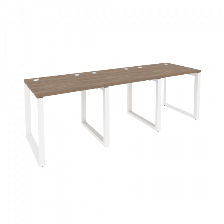 Onix Рабочая станция на О-образном м/к O.MO-RS-3.0.7 Дуб Аризона/Металл Белый 2340*720*750