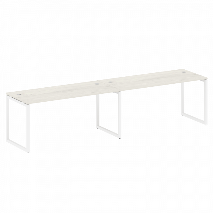 Metal System Quattro Рабочая станция на 2 места на О-образном м/к 40БО.СМ-2.4 Дуб Наварра/Металл Бел