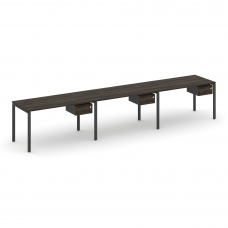 Concept Рабочая станция односторонняя с подвес. тумбами 3 места CN.ORS-130 A Дуб Мали/Антрацит/Метал