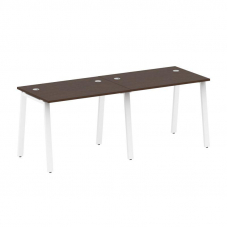 Metal System Рабочая станция на 2 места на А-образном м/к БА.СМ-2.1 Венге Цаво/Металл Белый 2000*720