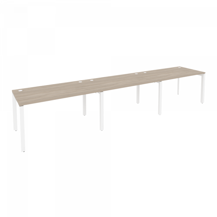 Onix Рабочая станция на П-образном м/к O.MP-RS-3.3.8 Дуб Аттик/Металл Белый 4140*800*750