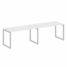 Metal System Quattro Рабочая станция на 2 места на О-образном м/к 40БО.СМ-2.3 Белый/Металл Серый 280