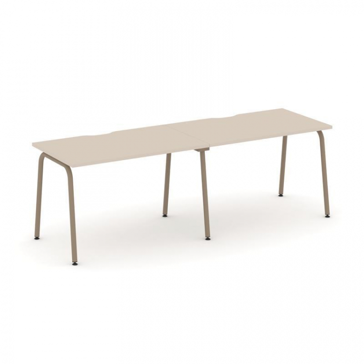 Estetica Рабочая станция 2 места ES.RS-2.2-VK Капучино/Металл Латте 2360*730*750