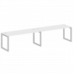 Metal System Quattro Рабочая станция на 2 места на О-образном м/к 50БО.СМ-2.5 Белый/Металл Серый 360