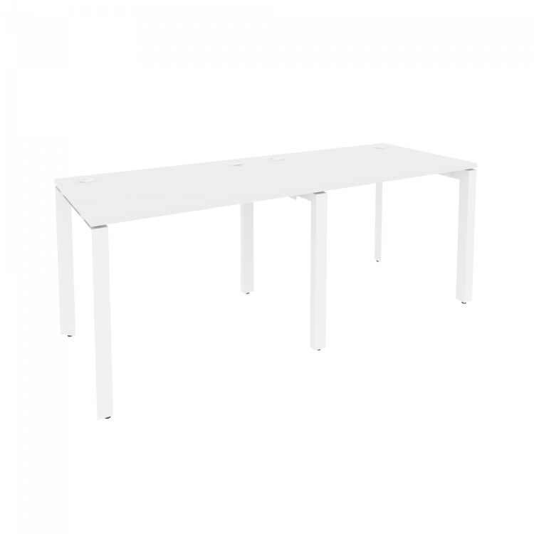 Onix Рабочая станция на П-образном м/к O.MP-RS-2.1.7 Белый Бриллиант/Металл Белый 1960*720*750