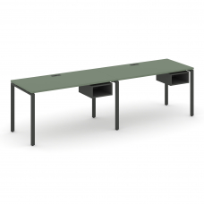 Concept Рабочая станция односторонняя с подвес. тумбами 2 места CN.ORS-101 Кобо/Антрацит/Металл Антр