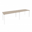 Onix Рабочая станция на П-образном м/к O.MP-RS-2.3.7 Дуб Аттик/Металл Белый 2760*720*750