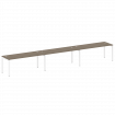 Metal System Quattro Рабочая станция на 3 места на П-образном м/к 50БП.СМ-3.5 Вяз Благородный/Металл