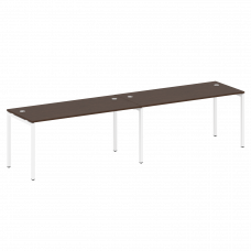 Metal System Quattro Рабочая станция на 2 места на П-образном м/к 40БП.СМ-2.4 Венге Цаво/Металл Белы