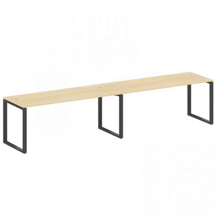 Metal System Рабочая станция на 2 места на О-образном м/к БО.СМ-2.5 Акация Лорка/Металл Антрацит 360