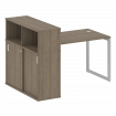 Metal System Quattro Стол письменный с шкафом-купе на О-образном м/к 40БО.РС-СШК-3.2 Т Вяз Благородн