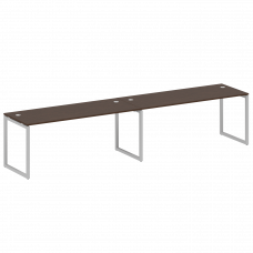 Metal System Quattro Рабочая станция на 2 места на О-образном м/к 40БО.СМ-2.5 Венге Цаво/Металл Серы