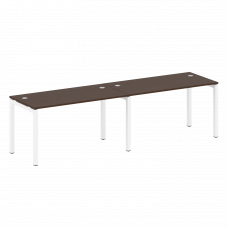 Metal System Quattro Рабочая станция на 2 места на П-образном м/к 50БП.СМ-2.3 Венге Цаво/Металл Белы