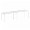 Metal System Quattro Рабочая станция на 2 места на П-образном м/к 50БП.СМ-2.3 Белый/Металл Белый 280