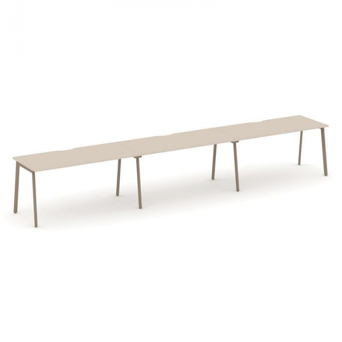 Эстетика Рабочая станция 3 места ES.RS-3.4-VP Капучино/Металл Латте 4740*730*750