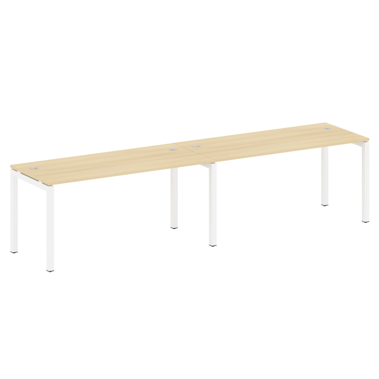 Metal System Quattro Рабочая станция на 2 места на П-образном м/к 50БП.СМ-2.4 Акация Лорка/Металл Бе