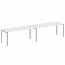 Metal System Quattro Рабочая станция на 2 места на П-образном м/к 50БП.СМ-2.5 Белый/Металл Серый 360