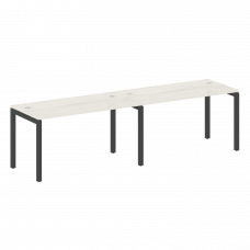 Metal System Quattro Рабочая станция на 2 места на П-образном м/к 50БП.СМ-2.3 Дуб Наварра/Металл Ант