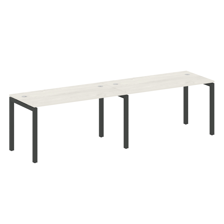 Metal System Quattro Рабочая станция на 2 места на П-образном м/к 50БП.СМ-2.3 Дуб Наварра/Металл Ант