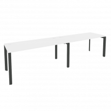 Onix Рабочая станция на П-образном м/к O.MP-RS-2.4.7 Белый Бриллиант/Металл Антрацит 3160*720*750