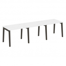 Onix Wood Рабочая станция OW.RS-3.1.8 Белый Бриллиант/Дуб Темный/Металл Антрацит 2940*800*750