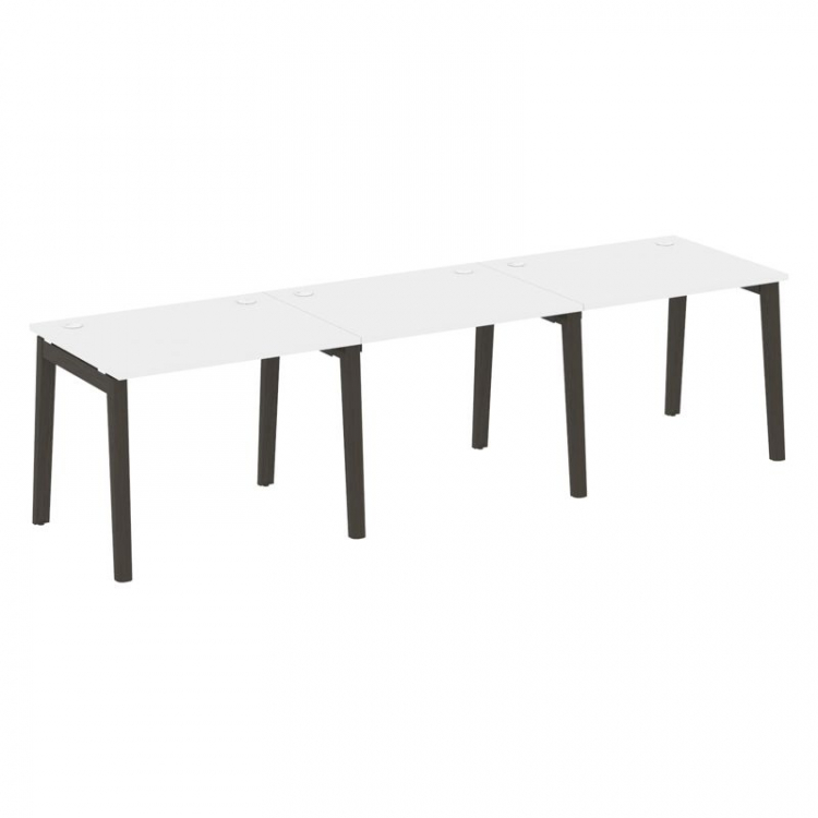 Onix Wood Рабочая станция OW.RS-3.1.8 Белый Бриллиант/Дуб Темный/Металл Антрацит 2940*800*750