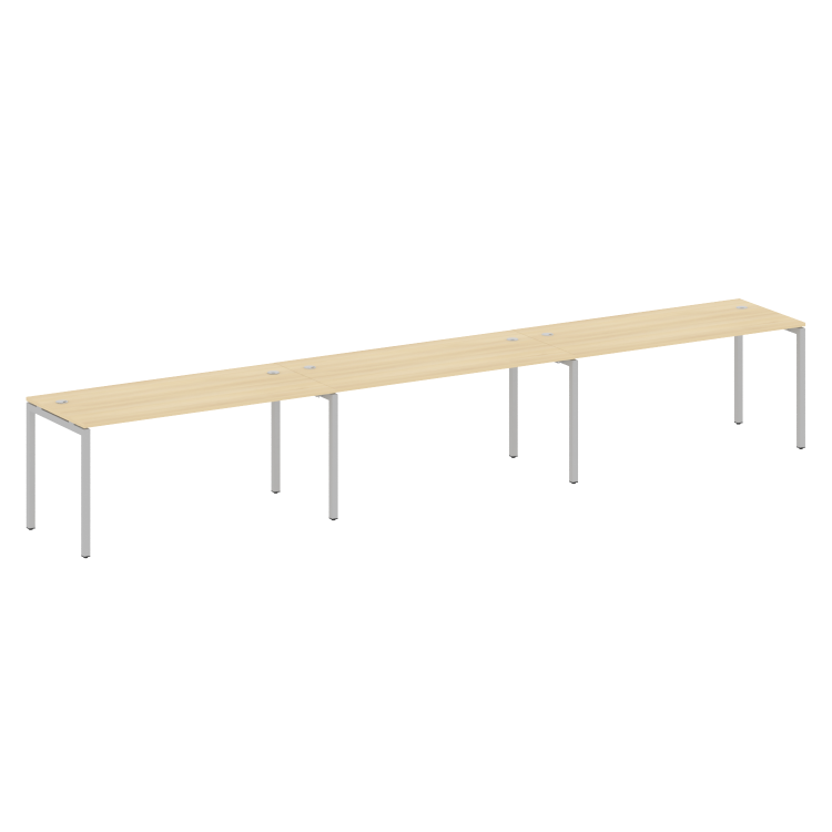 Metal System Quattro Рабочая станция на 3 места на П-образном м/к 40БП.СМ-3.4 Акация Лорка/Металл Се