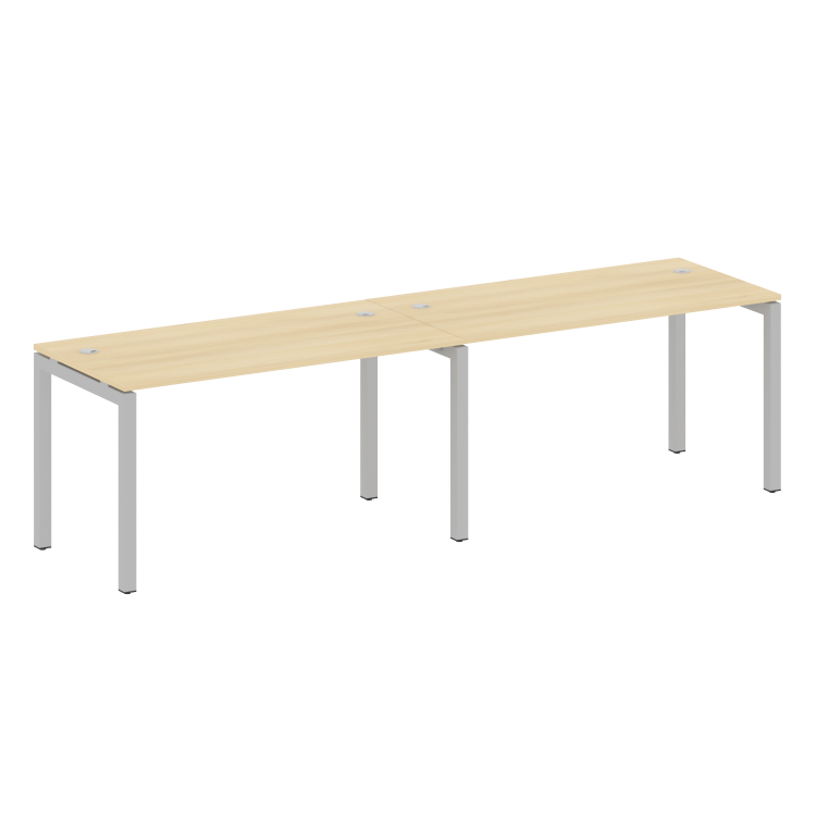 Metal System Quattro Рабочая станция на 2 места на П-образном м/к 50БП.СМ-2.3 Акация Лорка/Металл Се