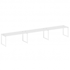 Metal System Рабочая станция на 3 места на О-образном м/к БО.СМ-3.5 Белый/Металл Белый 5400*720*750