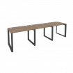 Onix Рабочая станция на О-образном м/к O.MO-RS-3.1.7 Дуб Аризона/Металл Антрацит 2940*720*750