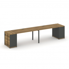 Concept Рабочая станция с опорными шкафом-купе CN.ORS-233 A Сандал Янтарный/Антрацит/Металл Антрацит