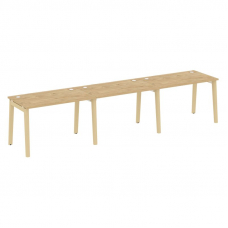 Onix Wood Рабочая станция OW.RS-3.2.7 Тиквуд Светлый/Дуб Светлый/Металл Белый 3540*720*750