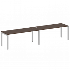 Metal System Quattro Рабочая станция на 2 места на П-образном м/к 50БП.СМ-2.5 Венге Цаво/Металл Серы