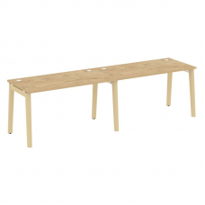 Onix Wood Рабочая станция OW.RS-2.3.7 Тиквуд Светлый/Дуб Светлый/Металл Белый 2760*720*750