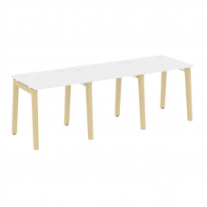 Onix Wood Рабочая станция OW.RS-3.0.7 Белый Бриллиант/Дуб Светлый/Металл Белый 2340*720*750