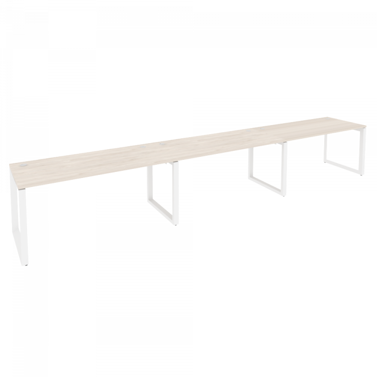 Onix Рабочая станция на О-образном м/к O.MO-RS-3.4.7 Денвер Светлый/Металл Белый 4740*720*750