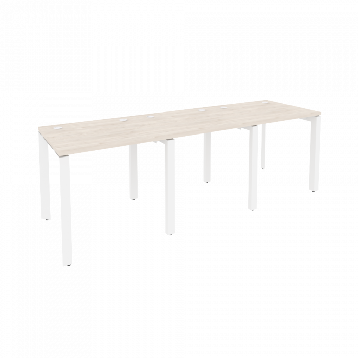 Onix Рабочая станция на П-образном м/к O.MP-RS-3.0.7 Денвер Светлый/Металл Белый 2340*720*750