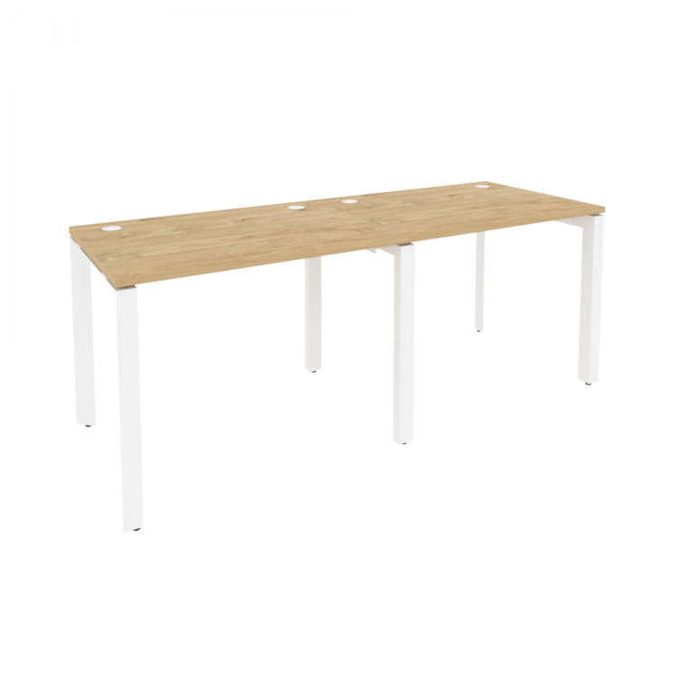 Onix Рабочая станция на П-образном м/к O.MP-RS-2.1.7 Тиквуд Светлый/Металл Белый 1960*720*750
