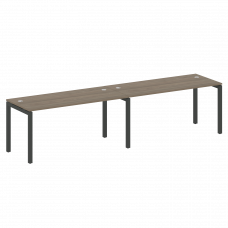 Metal System Quattro Рабочая станция на 2 места на П-образном м/к 50БП.СМ-2.4 Вяз Благородный/Металл