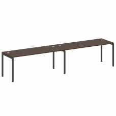 Metal System Quattro Рабочая станция на 2 места на П-образном м/к 40БП.СМ-2.5 Венге Цаво/Металл Антр