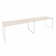 Onix Рабочая станция на О-образном м/к O.MO-RS-2.4.7 Денвер Светлый/Металл Белый 3160*720*750