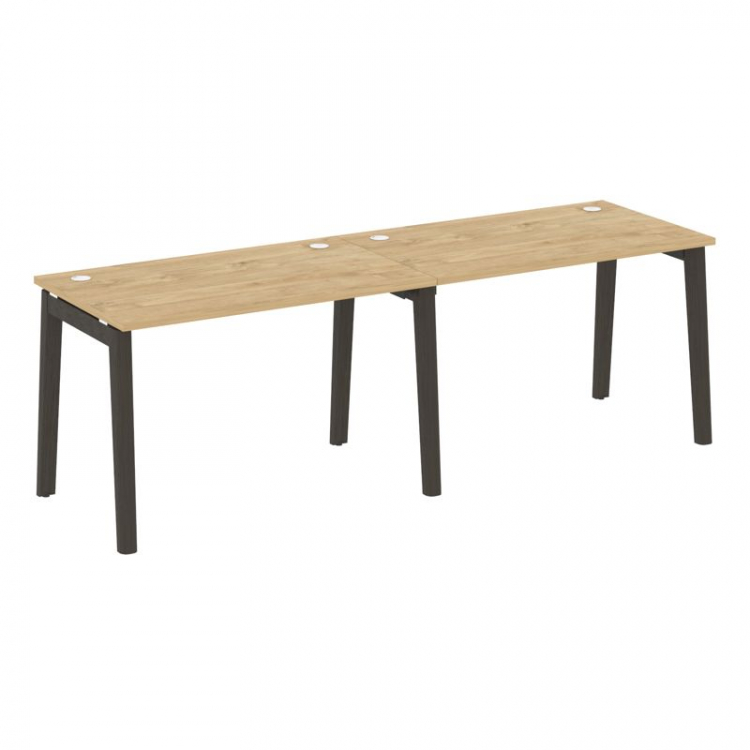 Onix Wood Рабочая станция OW.RS-2.2.7 Тиквуд Светлый/Дуб Темный/Металл Антрацит 2360*720*750