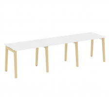 Onix Wood Рабочая станция OW.RS-3.1.7 Белый Бриллиант/Дуб Светлый/Металл Белый 2940*720*750