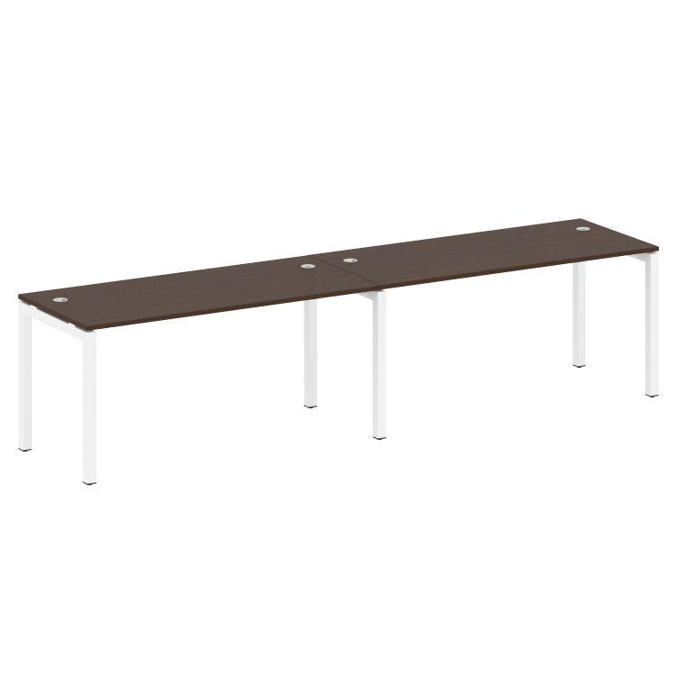 Metal System Quattro Рабочая станция на 2 места на П-образном м/к 50БП.СМ-2.4 Венге Цаво/Металл Белы