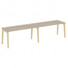 Onix Wood Рабочая станция OW.RS-2.4.7 Дуб Аттик/Дуб Светлый/Металл Белый 3160*720*750