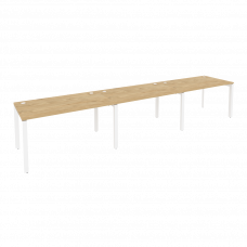 Onix Рабочая станция на П-образном м/к O.MP-RS-3.3.8 Тиквуд Светлый/Металл Белый 4140*800*750