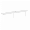 Metal System Quattro Рабочая станция на 2 места на П-образном м/к 40БП.СМ-2.4 Белый/Металл Белый 320