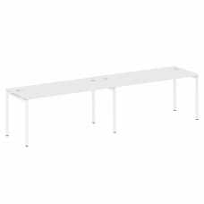 Metal System Quattro Рабочая станция на 2 места на П-образном м/к 40БП.СМ-2.4 Белый/Металл Белый 320