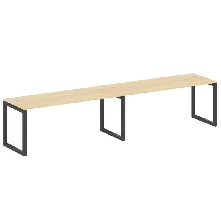 Metal System Quattro Рабочая станция на 2 места на О-образном м/к 50БО.СМ-2.5 Акация Лорка/Металл Ан