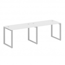 Metal System Рабочая станция на 2 места на О-образном м/к БО.СМ-2.2 Белый/Металл Серый 2400*720*750